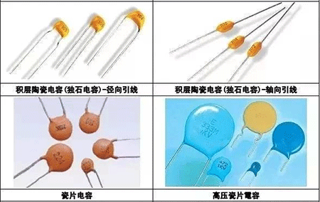 積層陶瓷電容(獨石電容)-徑向引線、積層陶瓷電容(獨石電容)-軸向引線、瓷片電容、高壓瓷片電容